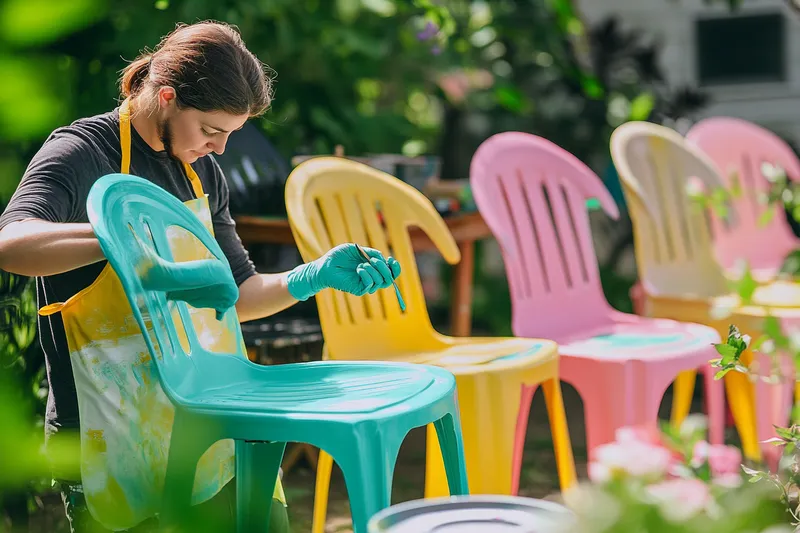 ¿Como pintar sillas de plastico