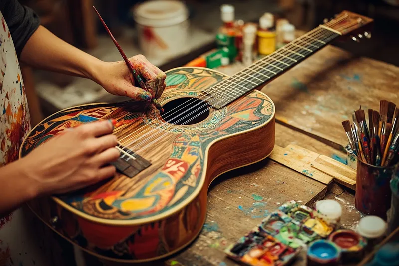 ¿Como pintar una guitarra