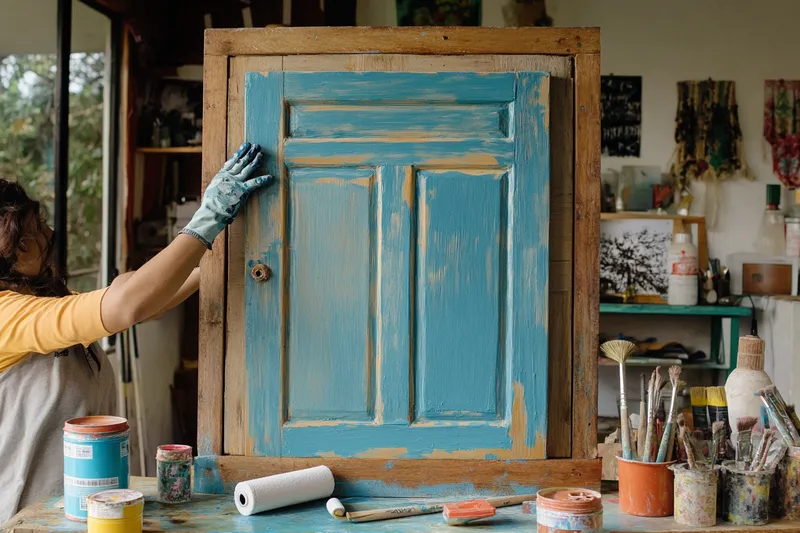 ¿Como pintar una puerta de madera ya pintada