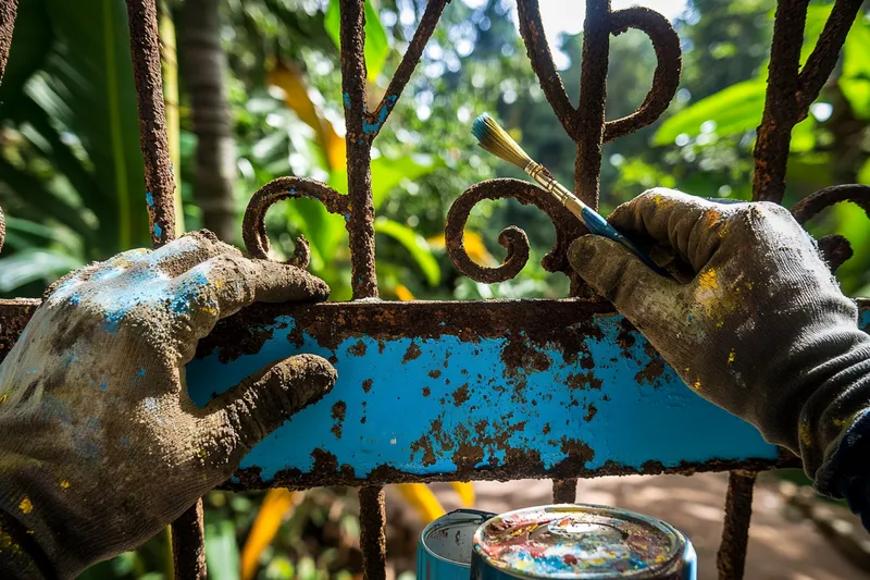 cómo pintar una reja oxidada y devolverle la vida